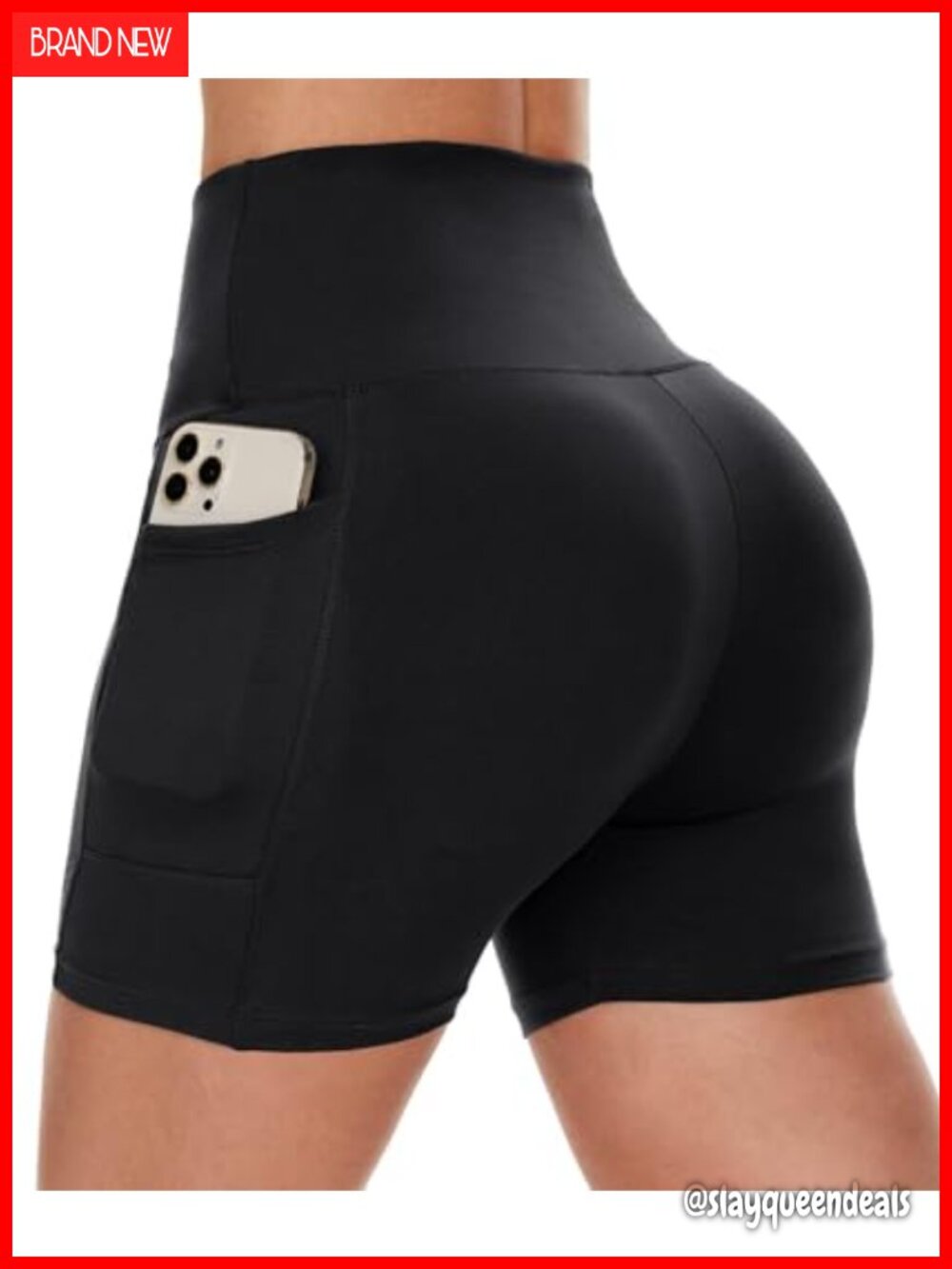 Biker Shorts 5" High Waist Tummy Control Workout Yoga Shorts with Pockets